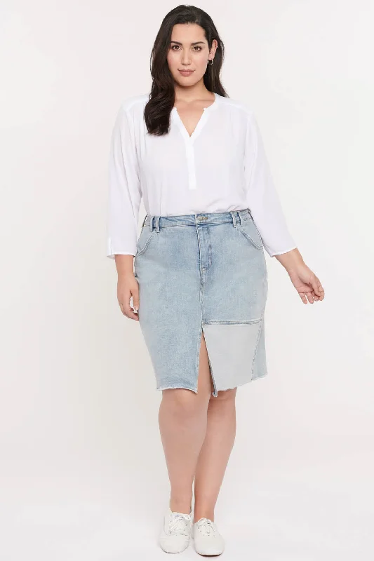 Midi Skirt In Plus Size - Destructed Radiance Base