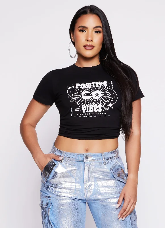 Positive Vibes Graphic T Shirt