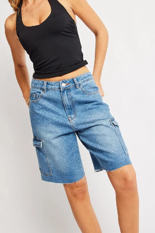 Denim Relaxed Shorts