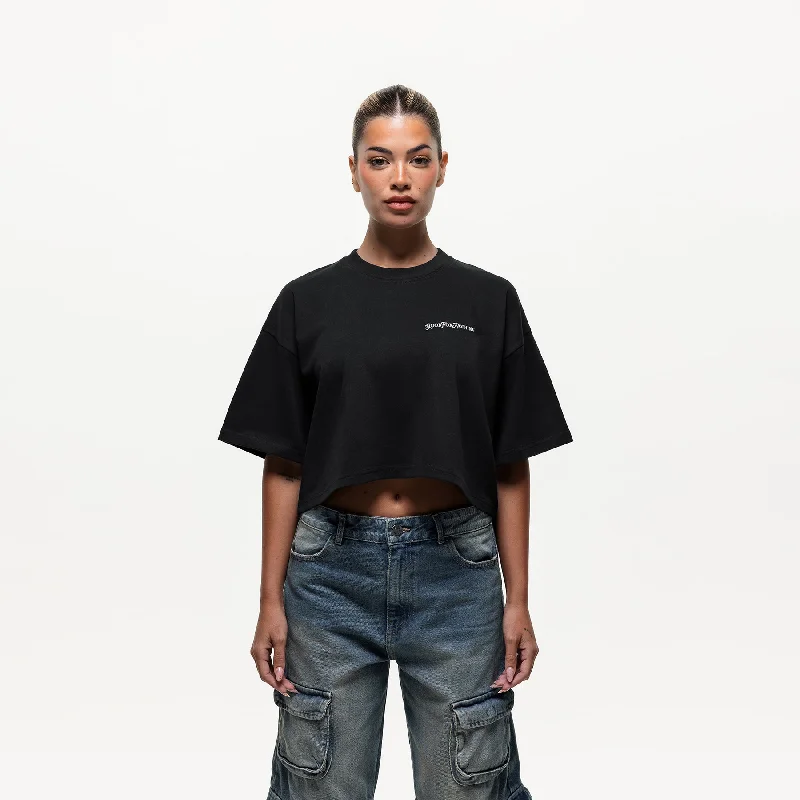 Vintage Black Cropped T-shirt (Final Sale)