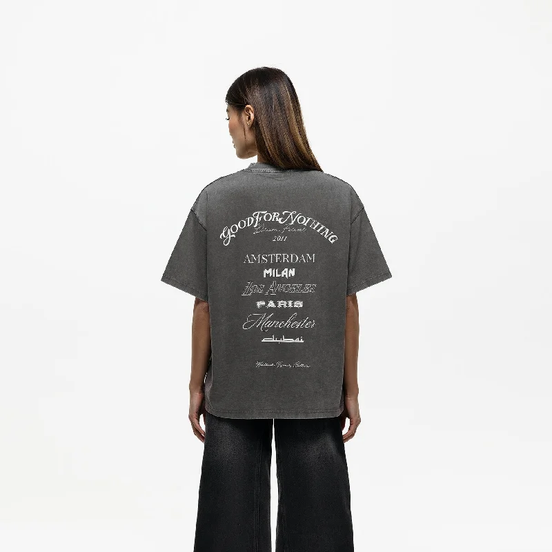 Oversized Destination Washed Grey T-shirt (Final Sale)