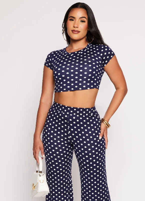 Polka Dot Cropped Tee