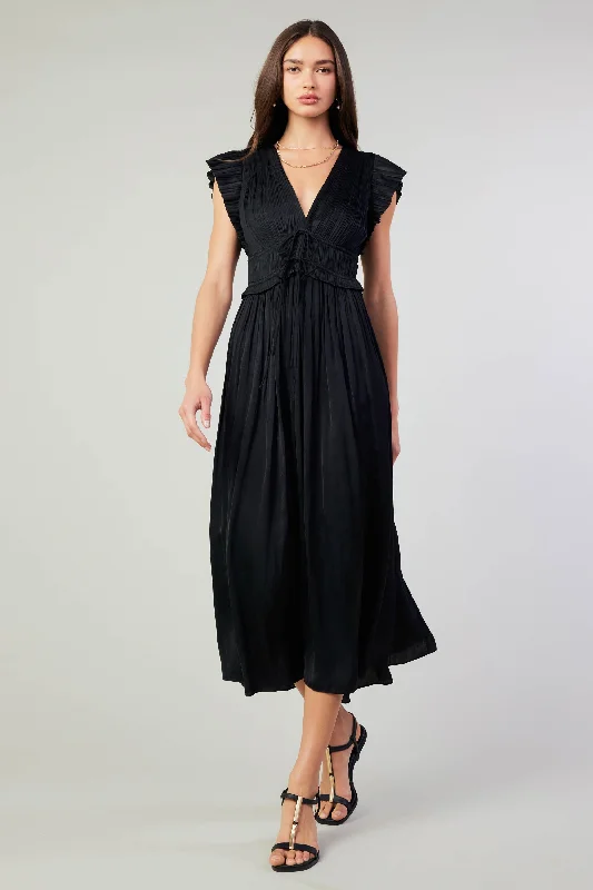 Mara Pleated Maxi Dress