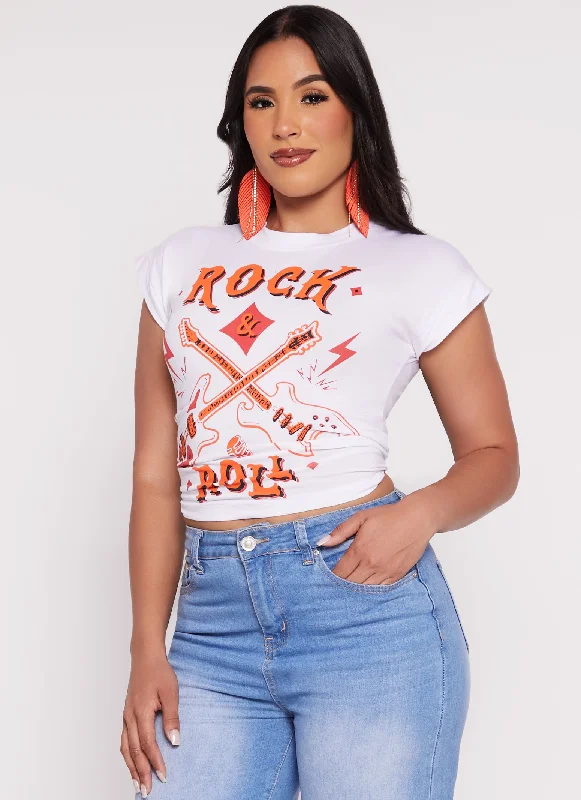 Rock and Roll Cropped Muscle Tee