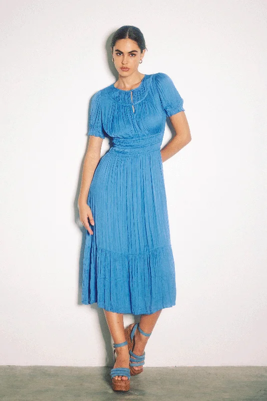 Brooklyn Pleated Midi Dress