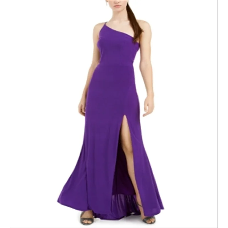 Jump Junior's Cutout One Shoulder Gown Purple Size 1/2