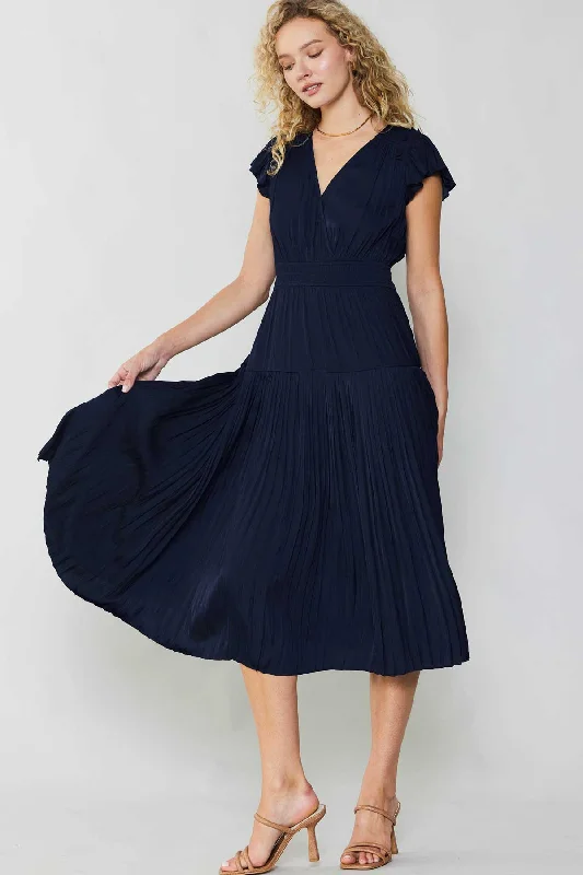 Sophia Flutter Sleeve Midi Dress