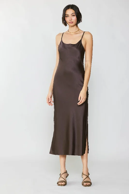 Silk Bias Midi Dress