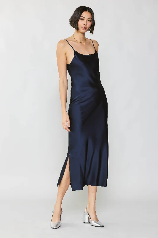 Silk Bias Midi Dress