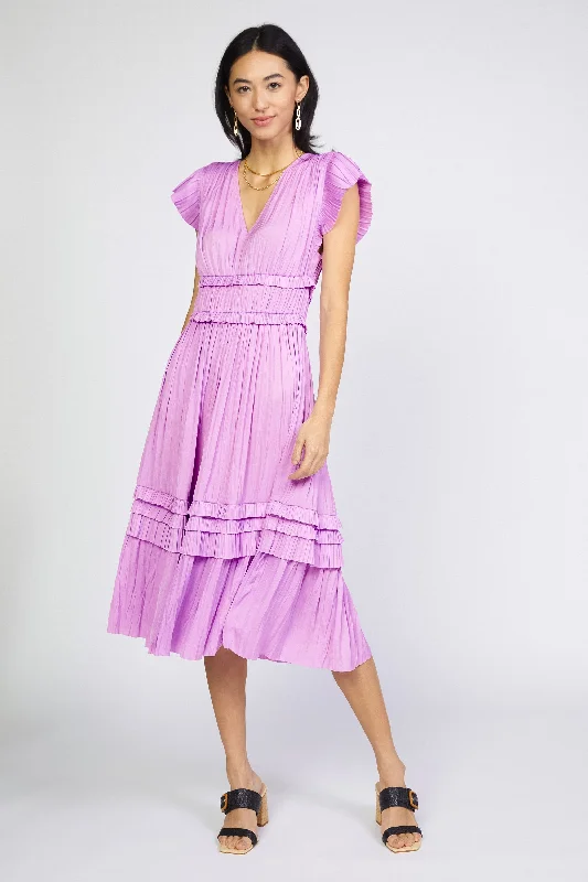 Sereia Pleated Midi Dress