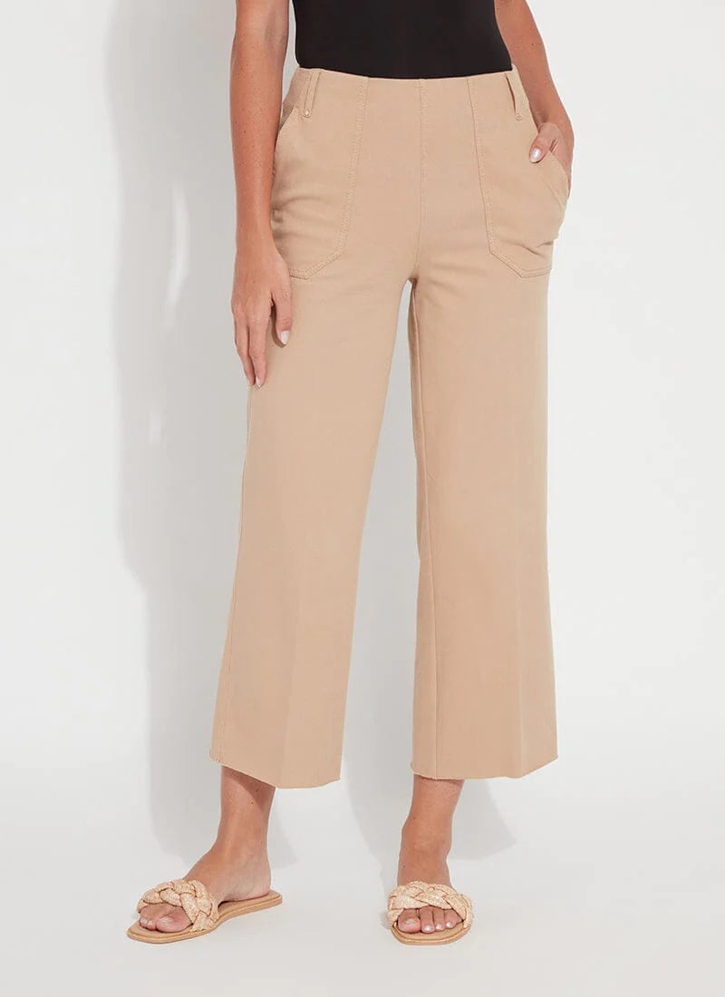 Athena Wide Leg Crop - Desert Tan