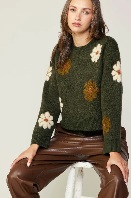 Daisy Embroidered Sweater