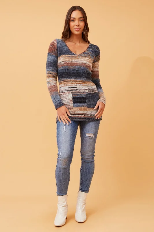 HARLEM ABSTRACT PRINT KNIT JUMPER