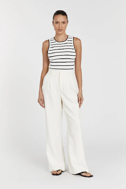 HENRY WHITE STRIPED KNIT TANK