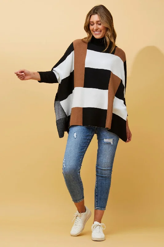 ONYX COLOR BLOCK KNIT JUMPER