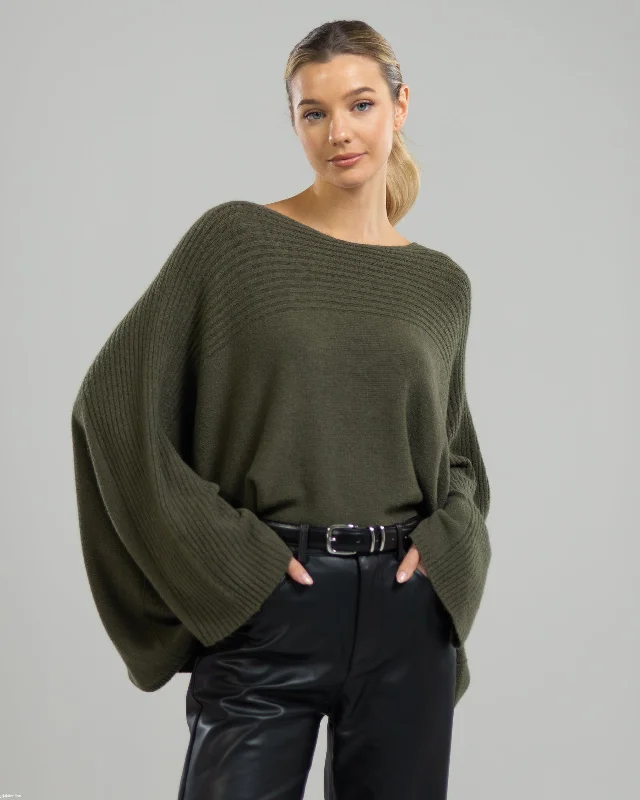 Ribbed Sweater | Khaki